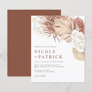 Faire-part de mariage Boho Orchidées et Palmiers S