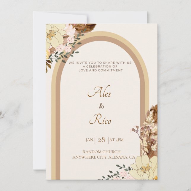 Faire-part de mariage Boho philippin