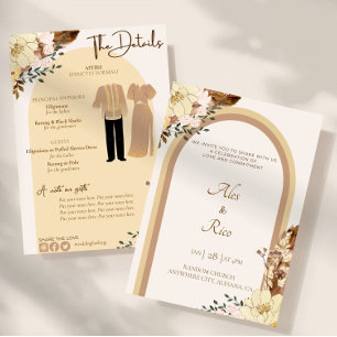 Faire-part de mariage Boho philippin