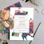 Faire-part de mariage Boho Vintage Rose antique<br><div class="desc">Des roses colorés d'époque pour un merveilleux mariage à thème bohème. Floraux de style vintage. Roses rouges et roses. Mariage Boho élégant.</div>