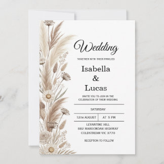 Faire-part de mariage Boho Watercolor