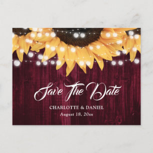 Faire-part de mariage Bois de Tournesol Bourgogne