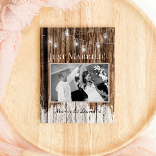 Faire-part de mariage Bois Rustique et Lanternes