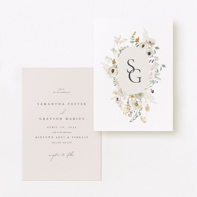 Faire-part de mariage botanique (Créateur téléchargé)