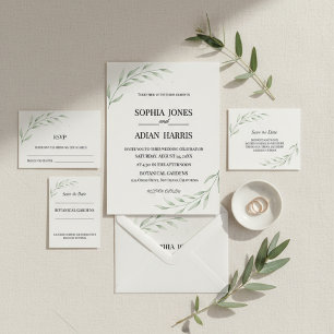 Faire-Part de Mariage Botanique à la Végétation Si