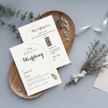 Faire-part de mariage botanique à l'arche élégante