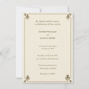 Faire-part de mariage botanique Chardon de Sage Iv