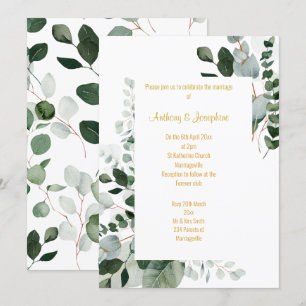 FAIRE-PART DE MARIAGE BOTANIQUE DU PRINTEMPS FRAIS