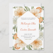 Faire-part de mariage botanique du verger d'abrico