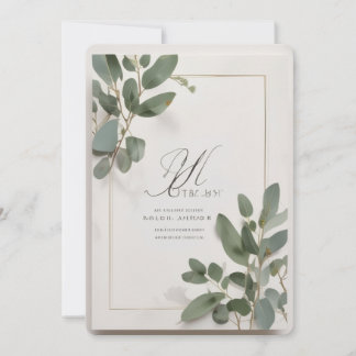 Faire-part de mariage botanique Elegant Greenery |