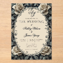 Faire-part de mariage botanique floral romantique