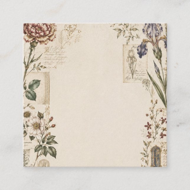 Faire-part de mariage botanique Renaissance (Devant)