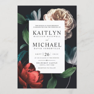 Faire-part de mariage botanique romantique No.01