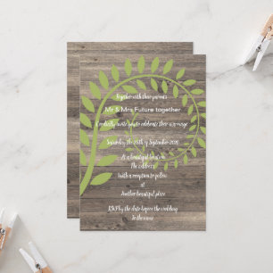 Faire-part de mariage BOTANIQUE RUSTIQUE VINTGE