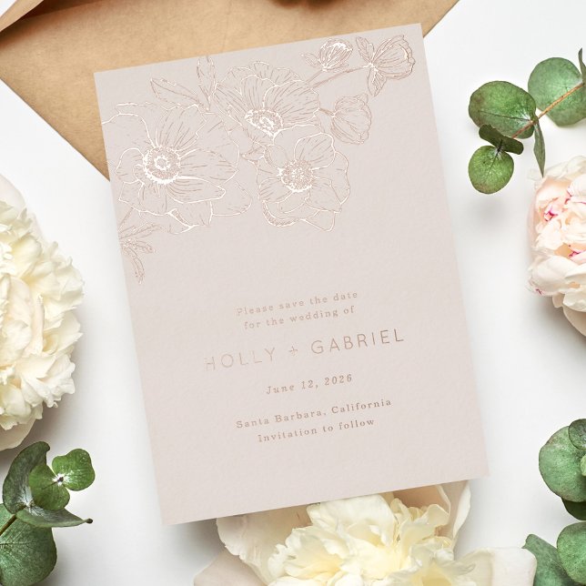 Faire-Part de Mariage Bouquet d'Anémones Jour J (Créateur téléchargé)