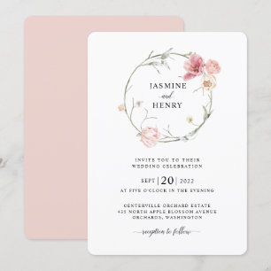 Faire-part de mariage Bouquet de couleur d'aquarel