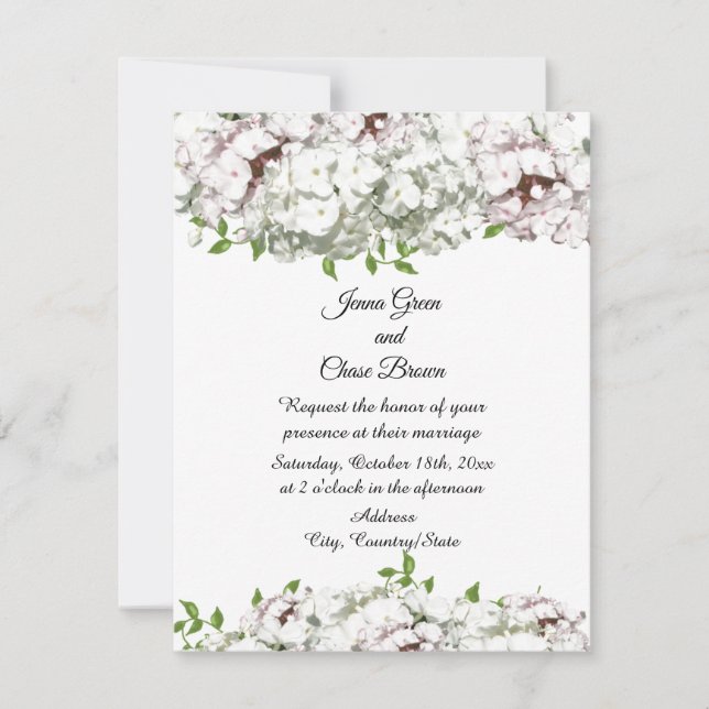 Faire-part de mariage bouquet de fleurs mixtes (Devant)