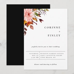 Faire-part de mariage Bouquet Rustique d'Automne