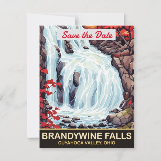 Faire-part de mariage Brandywine Falls Ohio (Devant)