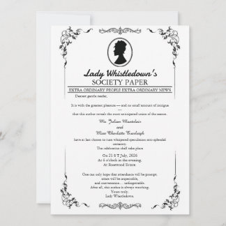 Faire-part de mariage Bridgerton – Style Régence  