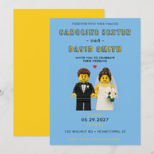 Faire-Part de Mariage Briques de Construction Clas