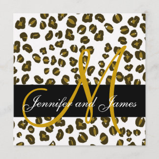 Faire-part de mariage Brown de motif de taches de
