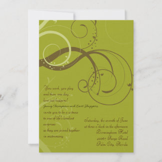 Faire-part de mariage BROWN / OLIVE