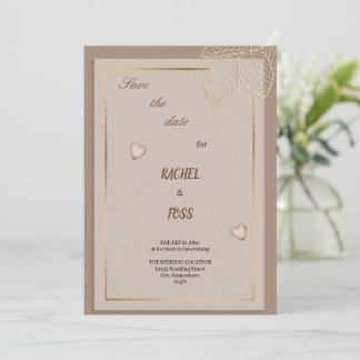 faire-part de mariage brun