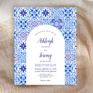 Faire-part de mariage Budget Arch Carreaux Portuga
