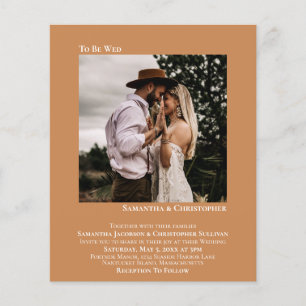 Faire-part de mariage BUDGET chameau photo minimal