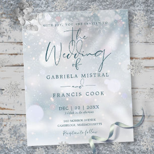 Faire-Part de Mariage Budget Winter Wonderland
