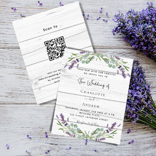 Faire-part de mariage budgétaire du code QR du boi