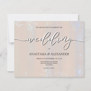 Faire-part de mariage budgétaire. Feuille de papie