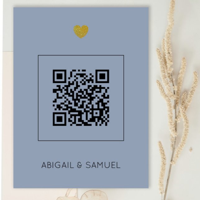 Faire-part de mariage budgétaire moderne avec code (Créateur téléchargé)