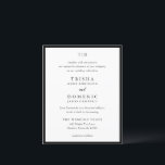 Faire-part de mariage budgétaire noir et blanc de<br><div class="desc">Invitations de mariage modernes avec un design propre avec des polices serif et script.</div>
