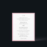 Faire-part de mariage budgétaire rose Trisha<br><div class="desc">Invitations de mariage modernes avec un design propre avec des polices serif et script.</div>