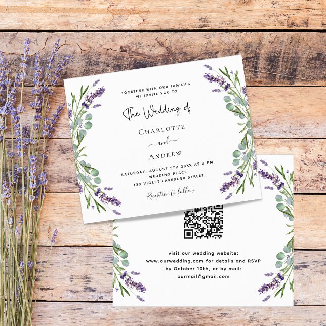 Faire-part de mariage budgétaire RSVP QR pour les  (Créateur téléchargé)