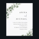 Faire-part de mariage budgétaire Sage Green Leaf<br><div class="desc">Sage Greenery Leaf Budget Imprimé Voir les articles correspondants et les invitations numériques dans le niche et le magasin de niche</div>