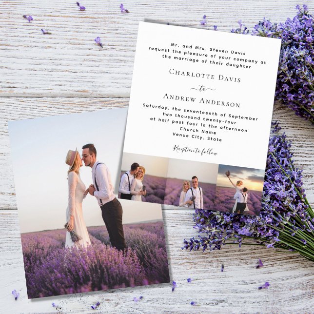 Faire-part de mariage budgétaire simple et formell (Créateur téléchargé)