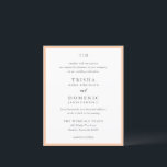 Faire-part de mariage budgétaire Trisha Peach<br><div class="desc">Invitations de mariage modernes avec un design propre avec des polices serif et script.</div>
