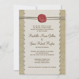 Faire-part de mariage Burlap