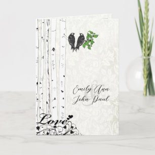 Faire-part de mariage Cage à oiseaux Amour Vintage