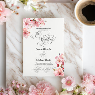 Faire-part de mariage calligraphié élégant Hawthor