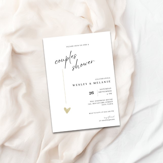 Faire-part de Mariage Calligraphie Erreur de Typog (Couples shower Elegant Wedding Invitation)