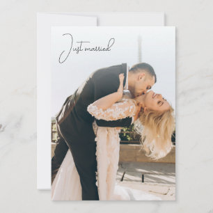 Faire-part de mariage calligraphié pour une fugue 