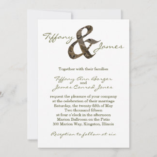 Faire-part de mariage Camo Ampersand