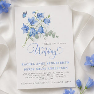 Faire-part de mariage Campanule bleue