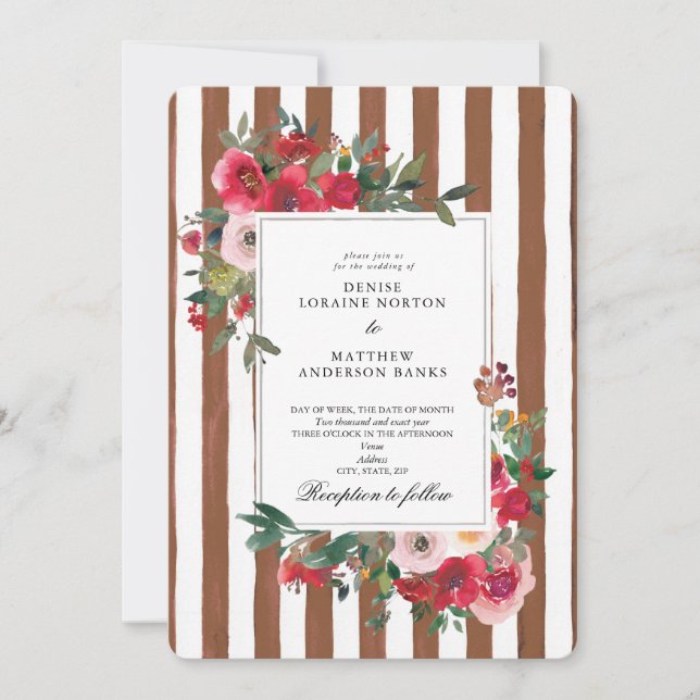 Faire-part de mariage Caramel Cafe (Devant)