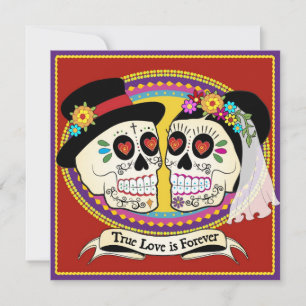 Faire-part de mariage Carré Los Novios (anglais)