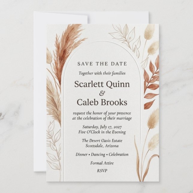 faire-part de mariage, carte à conserver, roses bl (Devant)